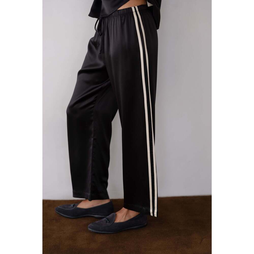 DONNI. The Silk Stripe Crop Pant Size MJet / M